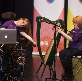 Picture shows :

Fiona Hyslop, The Cabinet Secretary for Culture & Europe External Affairs pictured with young performers and musicians at the Youth Music Initiative Evaluation Event in The Studio Edinburgh Festival Theatre, Edinburgh, Scotland.

Piper Gr