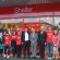 Volunteers join Graeme Brown, Director of Shelter Scotland; the Lord Provost and Cllr Ian McAlpine for the opening of the new Clarkston shop